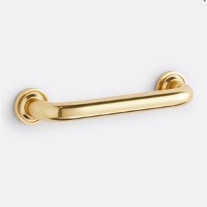 Rejuvenation Ansel Drawer Pull - Aged Brass - 4” - Set of 2